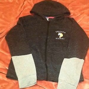 A unicorn academy jacket zip up